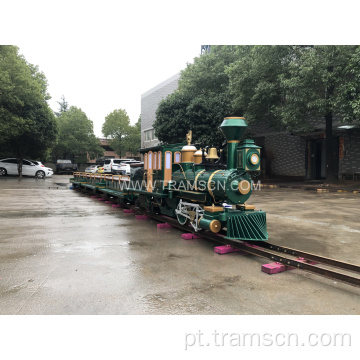 Locomotiva verde mini motor para crianças